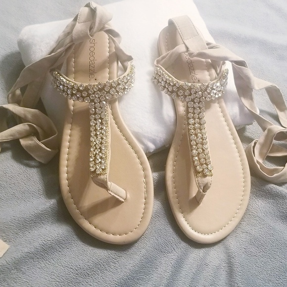 Brand new, never worn wrap sandals! - Picture 1 of 3